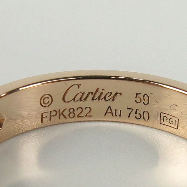 Cartier(��쿡) B4050763 18K ���� ��ũ��� LOVE WEDDING BAND, 1 DIAMOND LOVE 1����Ʈ ���̾� �̴� ���긵 ���� - 19ȣ [��������] �̹���3 - ���̺��� �߰���ǰ