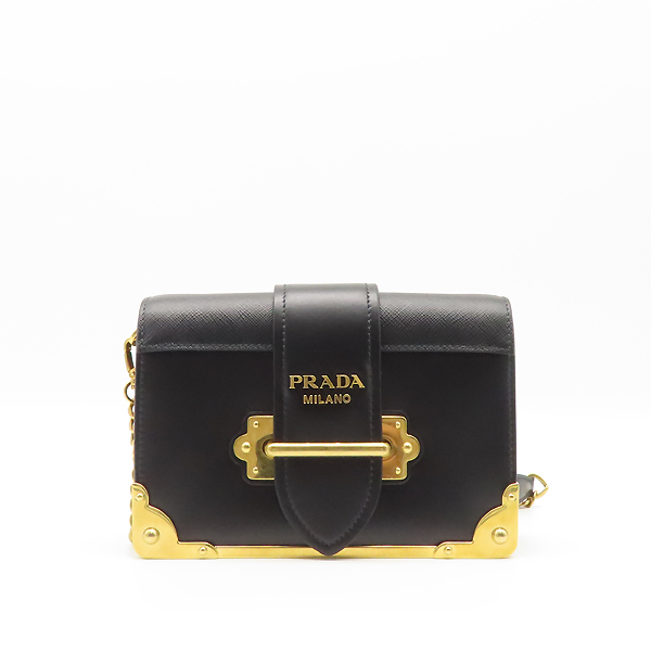 Prada(�����) 1BH018 CITY CALF + SAFFI NERO �����÷� ���� ���ǾƳ� ȥ�� ����Ż ������ �÷� ü�� ũ�ν��� [�����] �̹���3 - ���̺��� �߰���ǰ