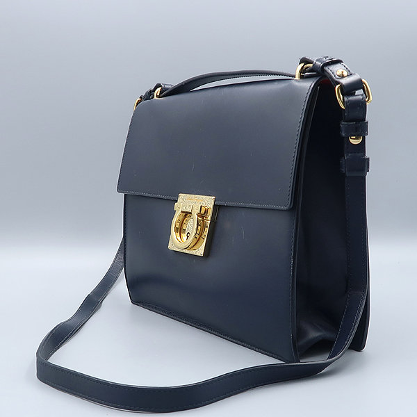 Ferragamo(��󰡸�) 21 D514 ���̺� ���� ���� �ΰ� ��ġ�� ������ ��Ʈ�� + �����Ʈ�� 2WAY [����������] �̹���3 - ���̺��� �߰���ǰ