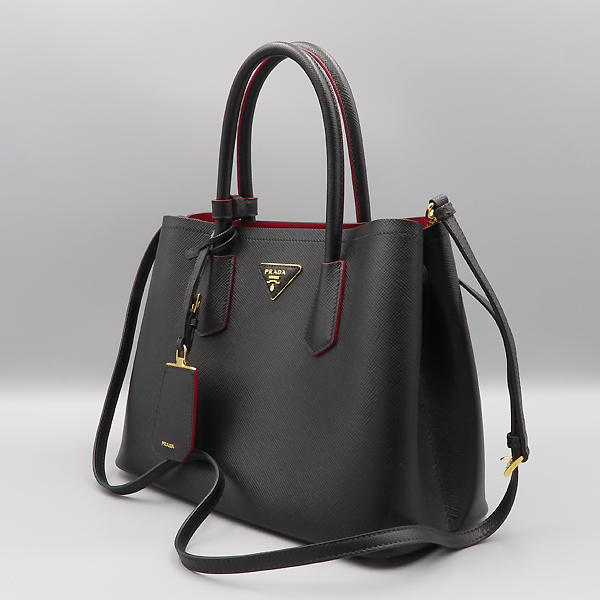 Prada() 1BG887 SAFFIANO(ǾƳ) CUIR  κ  ﰢ ΰ  Ʈ +  Ʈ 2WAY [] ̹3 - ̺ ߰ǰ