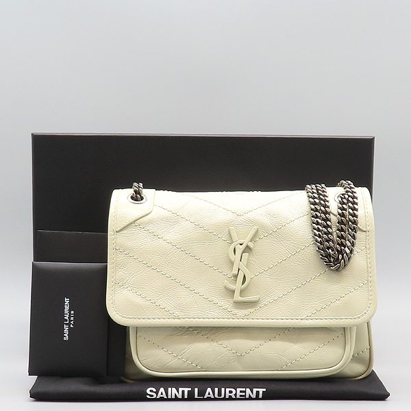 SAINT LAURENT PARIS(ζĸ) 633160  Ƽ(BLANC VINTAGE)  ׷ Ű ̺ ü  [̷Ե]