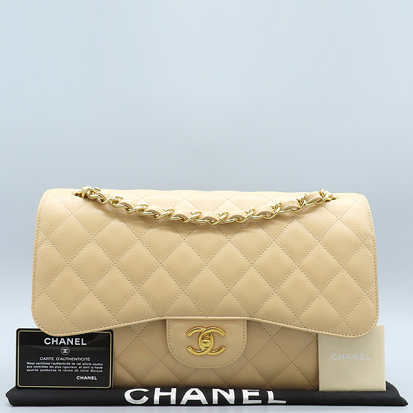 샤넬 캐비어 클래식 점보 라지 플랩백