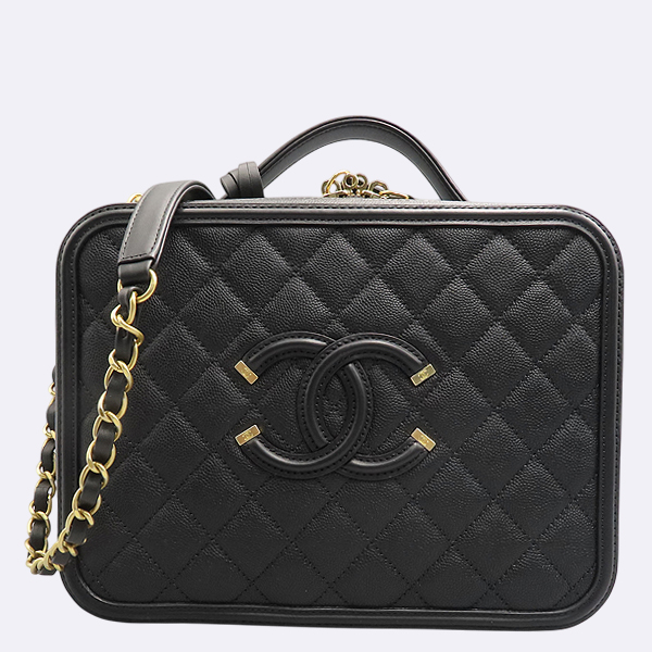 Chanel() A93344  ĳŲ CC Filigree Vanity Case ʸ׸ Ƽ ̽   ڽƽ Ʈ + Ʈ 2WAY [] ̹2 - ̺ ߰ǰ