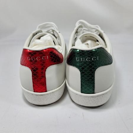 Gucci(±¸Âî) 429446 ¿¡À̽º »ï¼± ÈÀÌÆ® ·¹´õ ³²¼º¿ë ½º´ÏÄ¿Áî - 270MM Gucci(±¸Âî) 429446 ¿¡À̽º »ï¼± ÈÀÌÆ® ·¹´õ ³²¼º¿ë ½º´ÏÄ¿Áî - 270MM