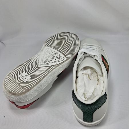 Gucci(±¸Âî) 429446 ¿¡À̽º »ï¼± ÈÀÌÆ® ·¹´õ ³²¼º¿ë ½º´ÏÄ¿Áî - 270MM Gucci(±¸Âî) 429446 ¿¡À̽º »ï¼± ÈÀÌÆ® ·¹´õ ³²¼º¿ë ½º´ÏÄ¿Áî - 270MM