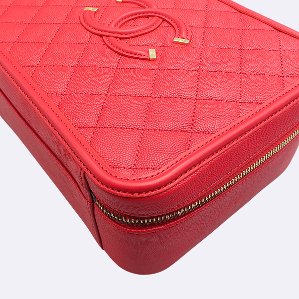 Chanel() A93344  ĳŲ CC Filigree Vanity Case ʸ׸ Ƽ ̽   ڽƽ Ʈ + Ʈ 2WAY [] ̹4 - ̺ ߰ǰ