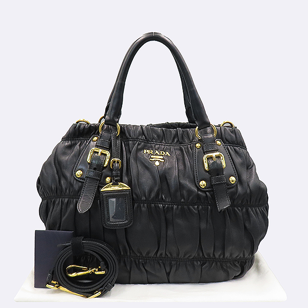 Prada() BN1789 ÷ NAPPA GAUFRE NERO Ų   ΰ Ʈ + Ʈ 2WAY [б]