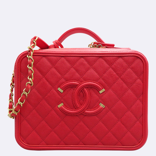 Chanel() A93344  ĳŲ CC Filigree Vanity Case ʸ׸ Ƽ ̽   ڽƽ Ʈ + Ʈ 2WAY [] ̹2 - ̺ ߰ǰ