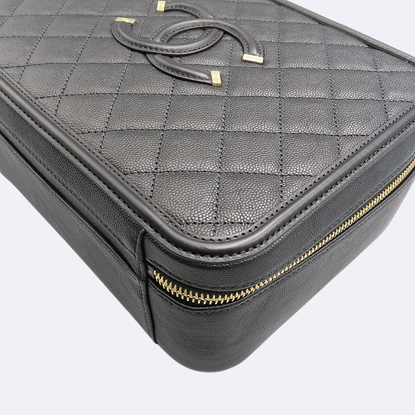 Chanel() A93344  ĳŲ CC Filigree Vanity Case ʸ׸ Ƽ ̽   ڽƽ Ʈ + Ʈ 2WAY [] ̹4 - ̺ ߰ǰ