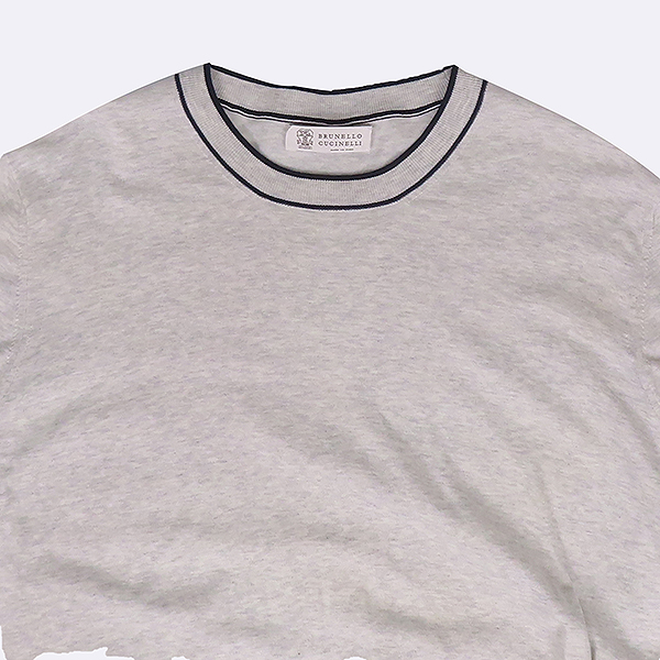 BRUNELLO CUCINELLI(���ڷ���ġ�ڸ�) �׷��� �÷� ��ư 100% ������ ���� ���� Ƽ���� - 56������ [��������] �̹���2 - ���̺��� �߰���ǰ