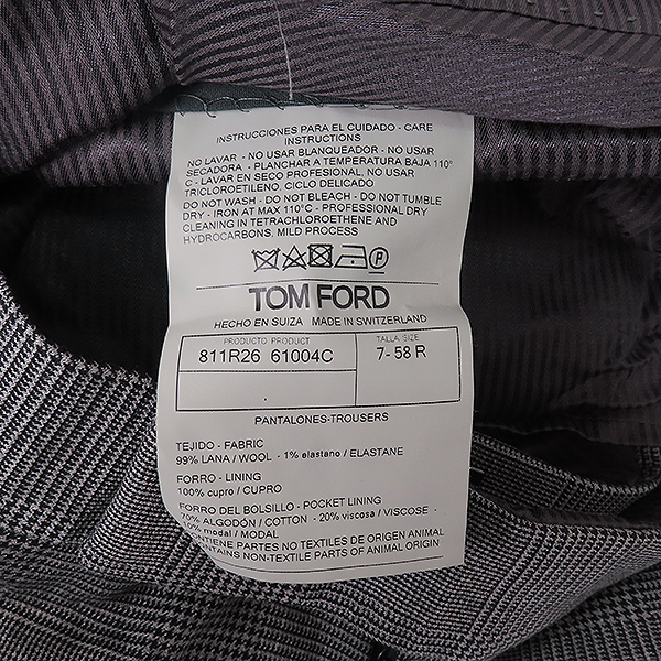 TOMFORD(������) �׷��� �÷� üũ ���� �� ȥ�� ������ ���� ���� - 58������ [��������] �̹���5 - ���̺��� �߰���ǰ