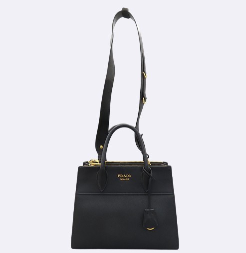 Prada(�����) 1BA103 SAFFIANO + CITY C NERO ���� ���ǾƳ� �Ķ��׸� ���� �ΰ� ��Ʈ�� + �����Ʈ�� 2WAY [û��������] �̹���4 - ���̺��� �߰���ǰ
