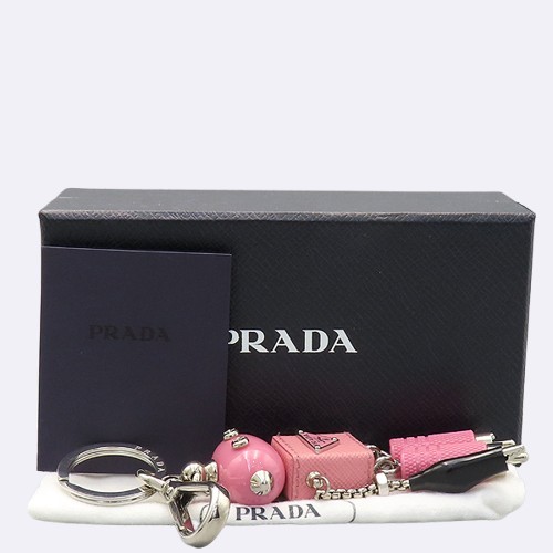 Prada(�����) 1TR101 ��ũ �÷� ���ǾƳ� ���� �κ� Űü�� Ʈ�� Ű�� [û��������] �̹���3 - ���̺��� �߰���ǰ