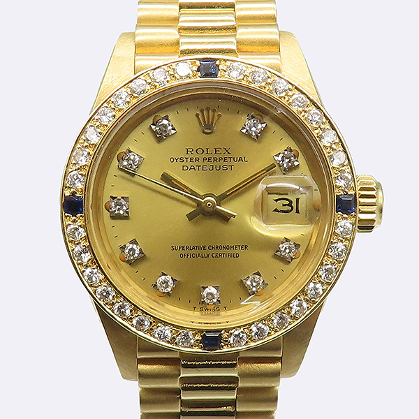 Rolex(�η���) 69178 DATEJUST ��������Ʈ 18K ���ο� ��� ���� ���� ���̾� 10p 26MM ������ �ð� [��������]