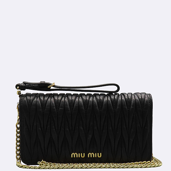MiuMiu(�̿�̿�) 5DH029 ���� ���� ���� ��Ʈ�� ���� �ΰ� ��� Ŭ��ġ �� ü�� ũ�ν��� [�ϻ�Ե���] �̹���2 - ���̺��� �߰���ǰ
