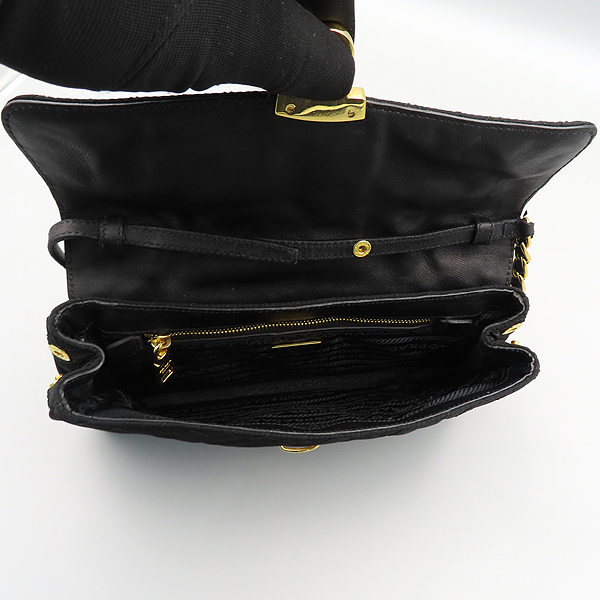 Prada(�����) BP0584 TESSUTO IMPUNTU NERO ���� �к긯 ��Ʈ��� ���� Ŭ��ġ�� ü�� ũ�ν��� [õ�Ƚż�����] �̹���7 - ���̺��� �߰���ǰ