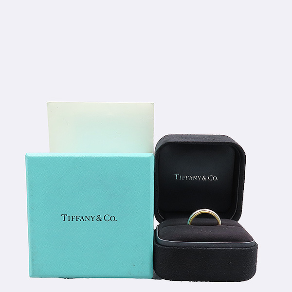 Tiffany(Ƽ�Ĵ�) PT950 (�÷�Ƽ��) + 18K ���ο� ��� MILGRAIN (�б׷���) 6MM ���� - 12.5ȣ [��������] �̹���3 - ���̺��� �߰���ǰ