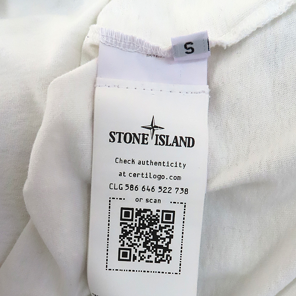 Stone Island(���� ���Ϸ���) 76152NS92 ȭ��Ʈ ��ư Ʈ��ũ�ι̾� �� �ΰ� ���� Ƽ���� - S [��������] �̹���3 - ���̺��� �߰���ǰ