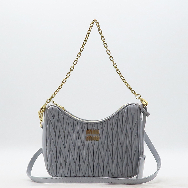 MiuMiu(�̿�̿�) 5BH211 ��ī�� ���� ���� ���� �ΰ� ��Ʈ��� ����� + ũ�ν� ��Ʈ�� 2WAY [�д�������] �̹���2 - ���̺��� �߰���ǰ