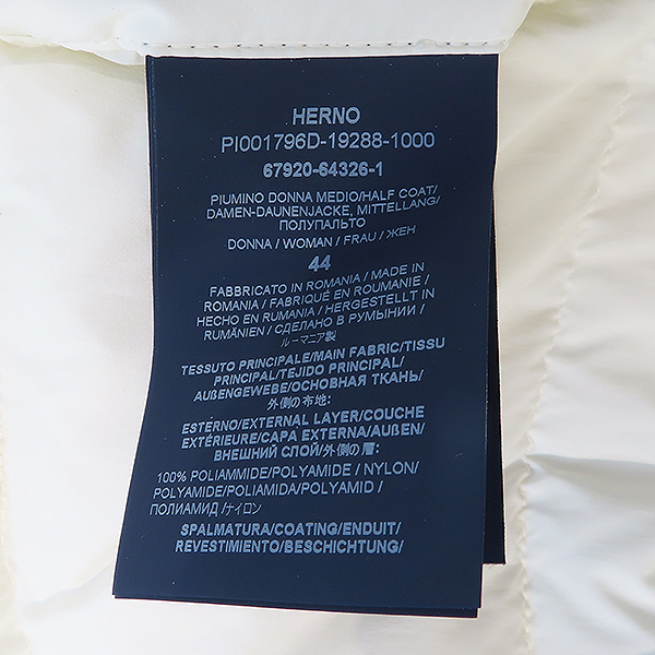 HERNO(������) PI001796 ȭ��Ʈ �÷� ���� ��ư ��� ���� �е� - 44size [��������] �̹���7 - ���̺��� �߰���ǰ