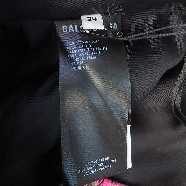 (�̻��) Balenciaga(�߷��þư�) 542873 ��ũ üũ �� ���� ���� ��ĿƮ [��������] �̹���4 - ���̺��� �߰���ǰ