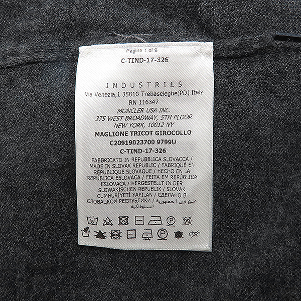 MONCLER(��Ŭ����) ���� �÷� Maglione Tricot Girocollo ������ ���Ʈ ��Ʈ - XXL [��������] �̹���5 - ���̺��� �߰���ǰ