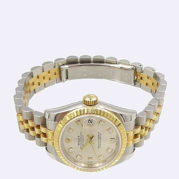 Rolex(�η���) 179173 DATEJUST ��������Ʈ 26MM 10P ���̾� �ǹ� ���̾� 18K ���ο��� �޺� ����� �극�̽��� ������ �ð� [��������] �̹���3 - ���̺��� �߰���ǰ