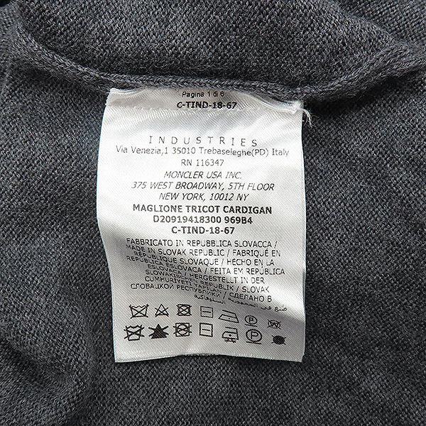 MONCLER(��Ŭ����) D20919418300 �׷��� �÷� ���� ��� ������ �� ����� - 2XL [��������] �̹���5 - ���̺��� �߰���ǰ