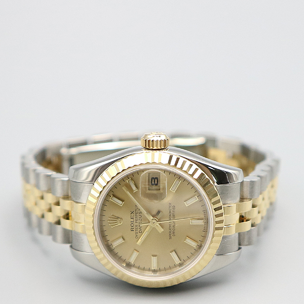Rolex(�η���) 179173 DATEJUST ��������Ʈ 26MM �ε��� �� 18K �޺� ������ ��� �� ����� �극�̽��� ������ �ð� [�뱸��������] �̹���2 - ���̺��� �߰���ǰ