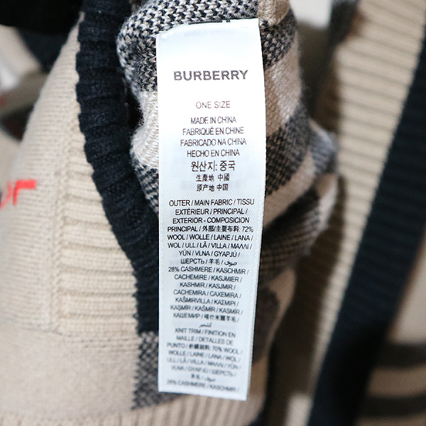 Burberry(������) 8057956 �ΰ� �ڼ� üũ �ĵ� ���� ������ - ONE SIZE [�뱸��������] �̹���6 - ���̺��� �߰���ǰ