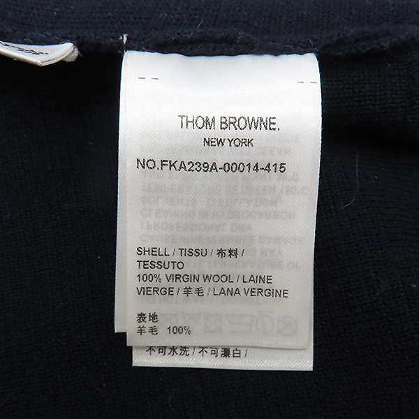THOM BROWNE(�����) FKA239A ���̺� �÷� �� 100% �ж�� ��Ƽġ �缱 ���� ���� ��Ʈ - 40������ [��������] �̹���5 - ���̺��� �߰���ǰ