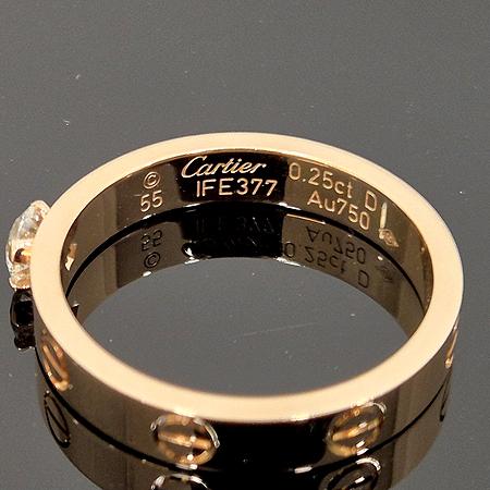 Cartier(��쿡) N4250100 18K ������ �긱����Ʈ �� 0.25CT 1����Ʈ ���̾� �ָ��׾� �̴� ���긵 ����-15ȣ (���ַԵ���) �̹���5 - ���̺��� �߰���ǰ
