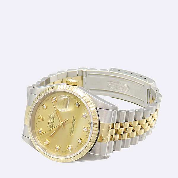 Rolex(�η���) 16233 DATEJUST(��������Ʈ) 10����Ʈ ������ ���̾� 36mm 18K �޺� �����ƽ ������ �ð� [��������] �̹���2 - ���̺��� �߰���ǰ