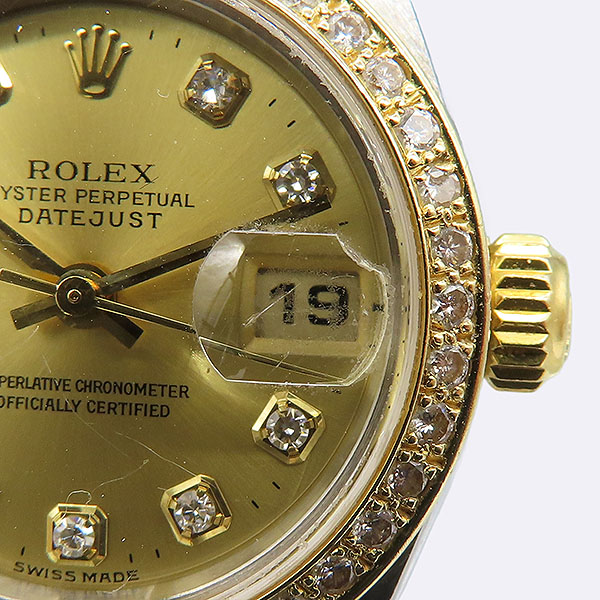 Rolex(�η���) 79173 DATEJUST(����Ʈ����Ʈ) 18K ��� �޺� 10����Ʈ ���� ���̾� 26MM �����ƽ ������ �ð� [��������] �̹���5 - ���̺��� �߰���ǰ