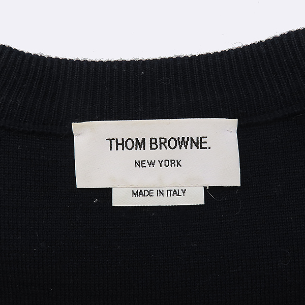 THOM BROWNE(�����) FKA239A ���̺� �÷� �� 100% �ж�� ��Ƽġ �缱 ���� ���� ��Ʈ - 40������ [��������] �̹���4 - ���̺��� �߰���ǰ