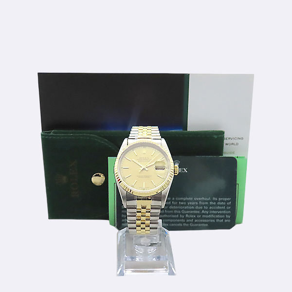 Rolex(�η���) 16233 DATEJUST(��������Ʈ) ��ī���� ���̾� �� �ε��� 36mm 18K �޺� �����ƽ ������ �ð� [�λ꼾�Һ���] �̹���5 - ���̺��� �߰���ǰ