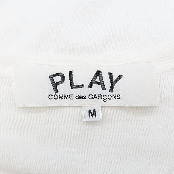 COMME DES GARCONS(�ĵ� ������) AX-T068 ȭ��Ʈ �÷� �̴ϼ� ������ ������ ���� Ƽ���� - M [��������] �̹���4 - ���̺��� �߰���ǰ