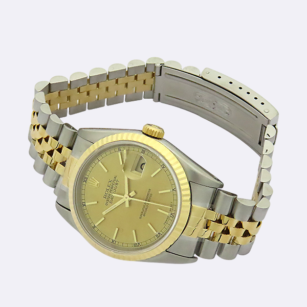 Rolex(�η���) 16233 DATEJUST(��������Ʈ) ��ī���� ���̾� �� �ε��� 36mm 18K �޺� �����ƽ ������ �ð� [�λ꼾�Һ���] �̹���2 - ���̺��� �߰���ǰ