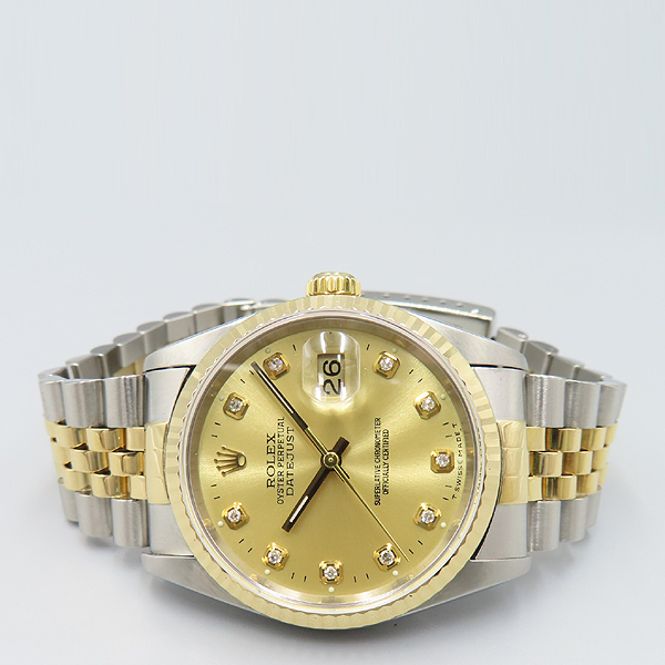 Rolex(�η���) 16233 18K �޺� DATEJUST ��������Ʈ 10P ������ ���̾� 36MM ���� �ð� [��ź�Ե���] �̹���2 - ���̺��� �߰���ǰ