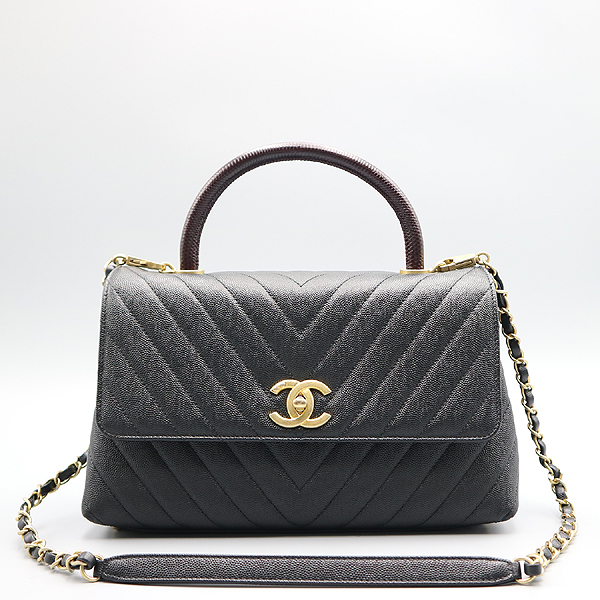 Chanel(����) A92991 ���� ����� ĳ��� ��Ų ���� COCO ���� �ڵ� �̵�� ������ ��Ʈ�� + ü�� ��Ʈ�� 2WAY [�뱸��������] �̹���2 - ���̺��� �߰���ǰ