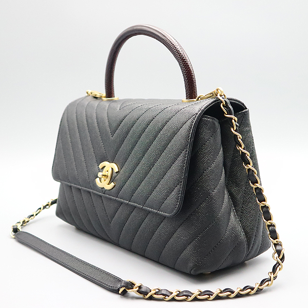 Chanel(����) A92991 ���� ����� ĳ��� ��Ų ���� COCO ���� �ڵ� �̵�� ������ ��Ʈ�� + ü�� ��Ʈ�� 2WAY [�뱸��������] �̹���3 - ���̺��� �߰���ǰ