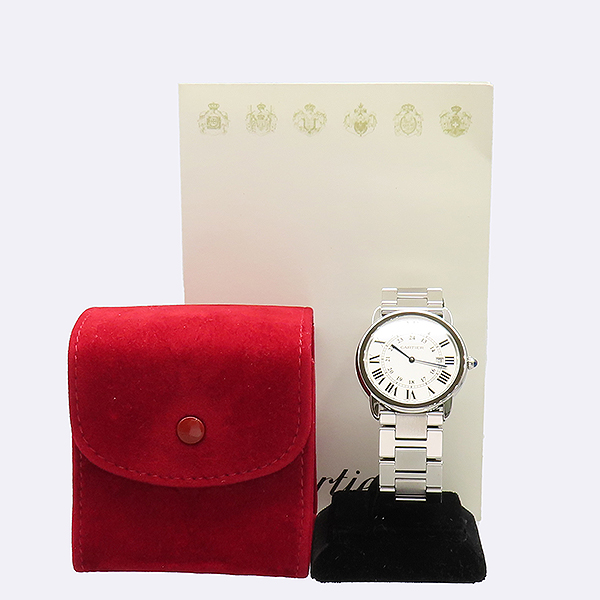 Cartier(��쿡) W6701005 Ronde Solo de Cartier �е� �ַ� �� ��쿡 L ������ 36mm �θ��ε��� ȭ��Ʈ���̾� �������� ����Ʈ ��ƿ ������ð� [��������] �̹���5 - ���̺��� �߰���ǰ