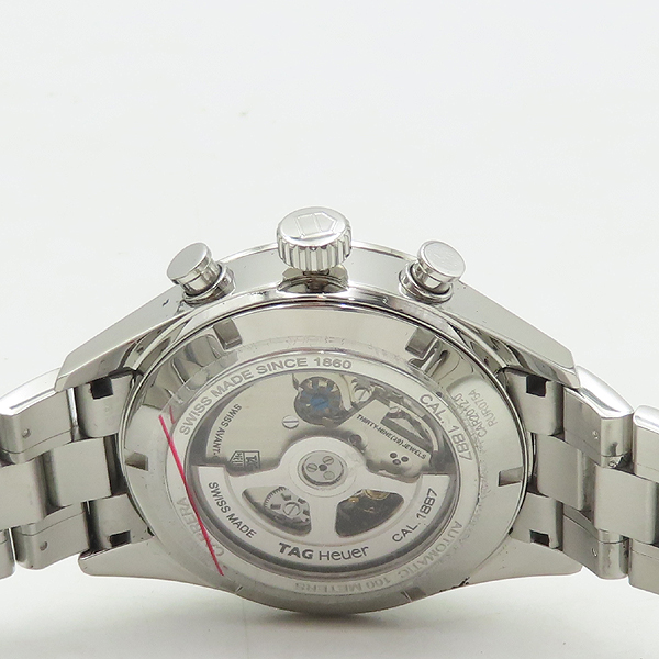 Tag Heuer(�±�ȣ�̾�) CAR2012.BA0796 CARRERA CALIBRE 1887 ���(ī����) 43MM ũ�γ�׷��� �ý���� ������ �����ƽ ��ƿ ��� �ð� [�д�������] �̹���4 - ���̺��� �߰���ǰ