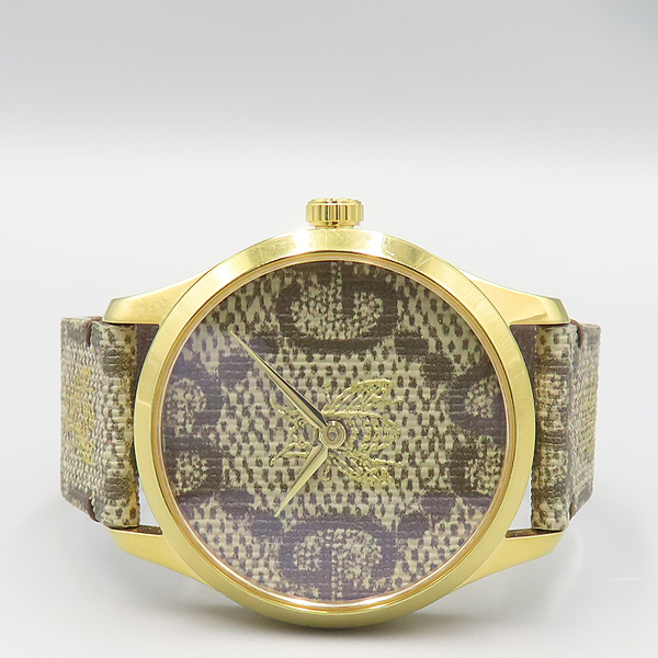 Gucci(����) YA1264068 G-Ÿ�Ӹ��� ���� ���� �ܹ� ��Ƽ�� GG ������ ĵ���� ���̾� ��� 38MM ���� ���� ���� �ð� [��ź�Ե���] �̹���2 - ���̺��� �߰���ǰ