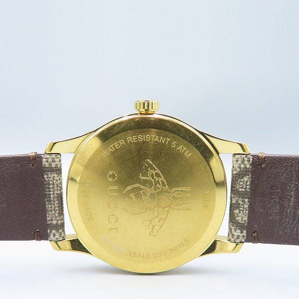 Gucci(����) YA1264068 G-Ÿ�Ӹ��� ���� ���� �ܹ� ��Ƽ�� GG ������ ĵ���� ���̾� ��� 38MM ���� ���� ���� �ð� [��ź�Ե���] �̹���5 - ���̺��� �߰���ǰ