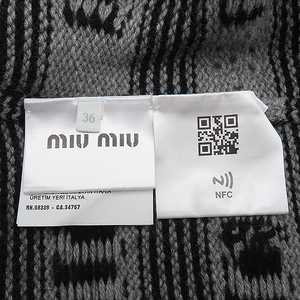 MiuMiu(�̿�̿�) MMA757 �׷��� ���� ĳ�ù̾� �巹�� �μҸ� ��Ʈ ���ǽ� - 36 [��������] �̹���6 - ���̺��� �߰���ǰ