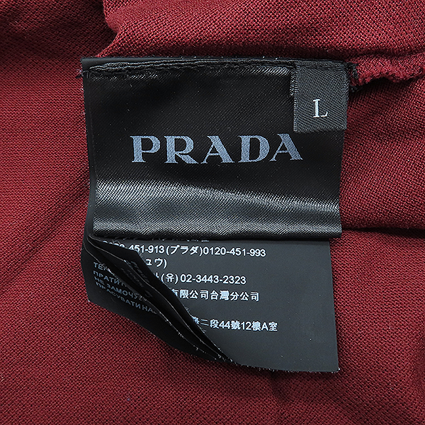 PRADA(�����) UJN452 ���ǵ� �÷� �ﰢ ��ġ ������ ���� Ƽ���� - L������ [��������] �̹���6 - ���̺��� �߰���ǰ
