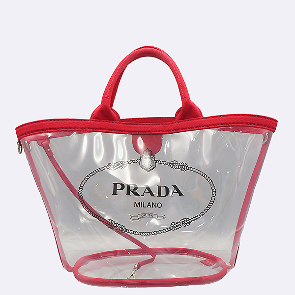 Prada(�����) 1BG166 PVC �÷��� �۶� ī���� �ΰ� ����Ʈ ��Ʈ�� + �����Ʈ�� 2WAY [�б�����] �̹���2 - ���̺��� �߰���ǰ