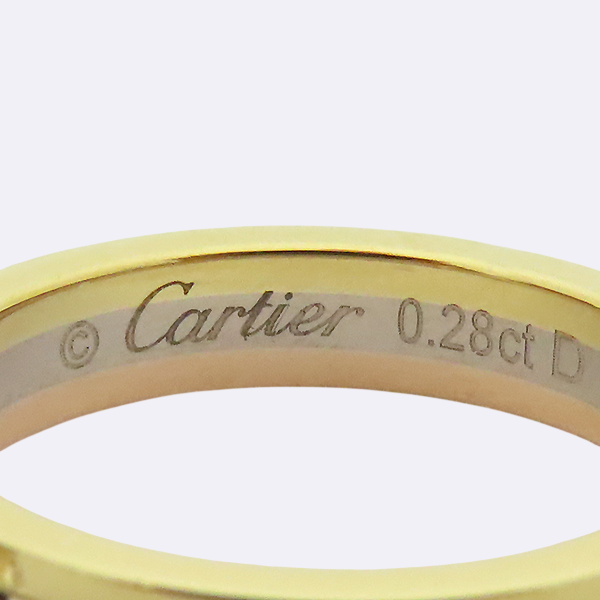 Cartier(��쿡) 18K Ʈ����Ƽ ��� VENDÔME LOUIS CARTIER SOLITAIRE �浼 ���� ��쿡 �ָ��׾� 1P ���̾� ���� 0.28CT D�÷� VVS1 ���� ���� - 10ȣ [�λ꼾�Һ���] �̹���3 - ���̺��� �߰���ǰ