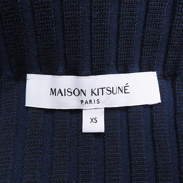 MAISON KITSUNE(����Ű����) QK5327CW9R ���̺� �÷� ���� �ڼ� ������ �� ��ĿƮ - XS ������  [��������] �̹���5 - ���̺��� �߰���ǰ